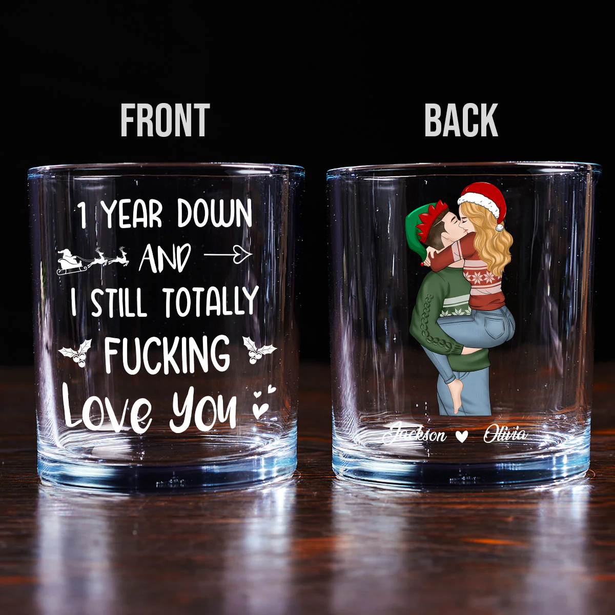 I Still Love You A Lot - Personalized Custom Whiskey Glass - Image 3