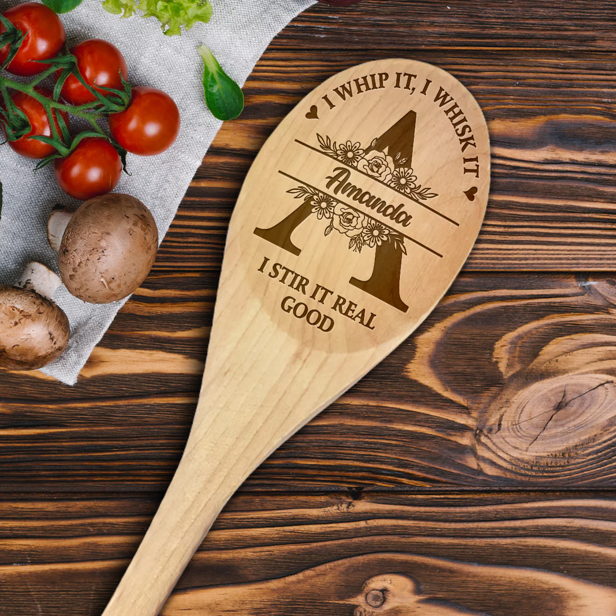 I Stir It Real Good - Personalized Custom Engraved Wooden Spoon - Image 2