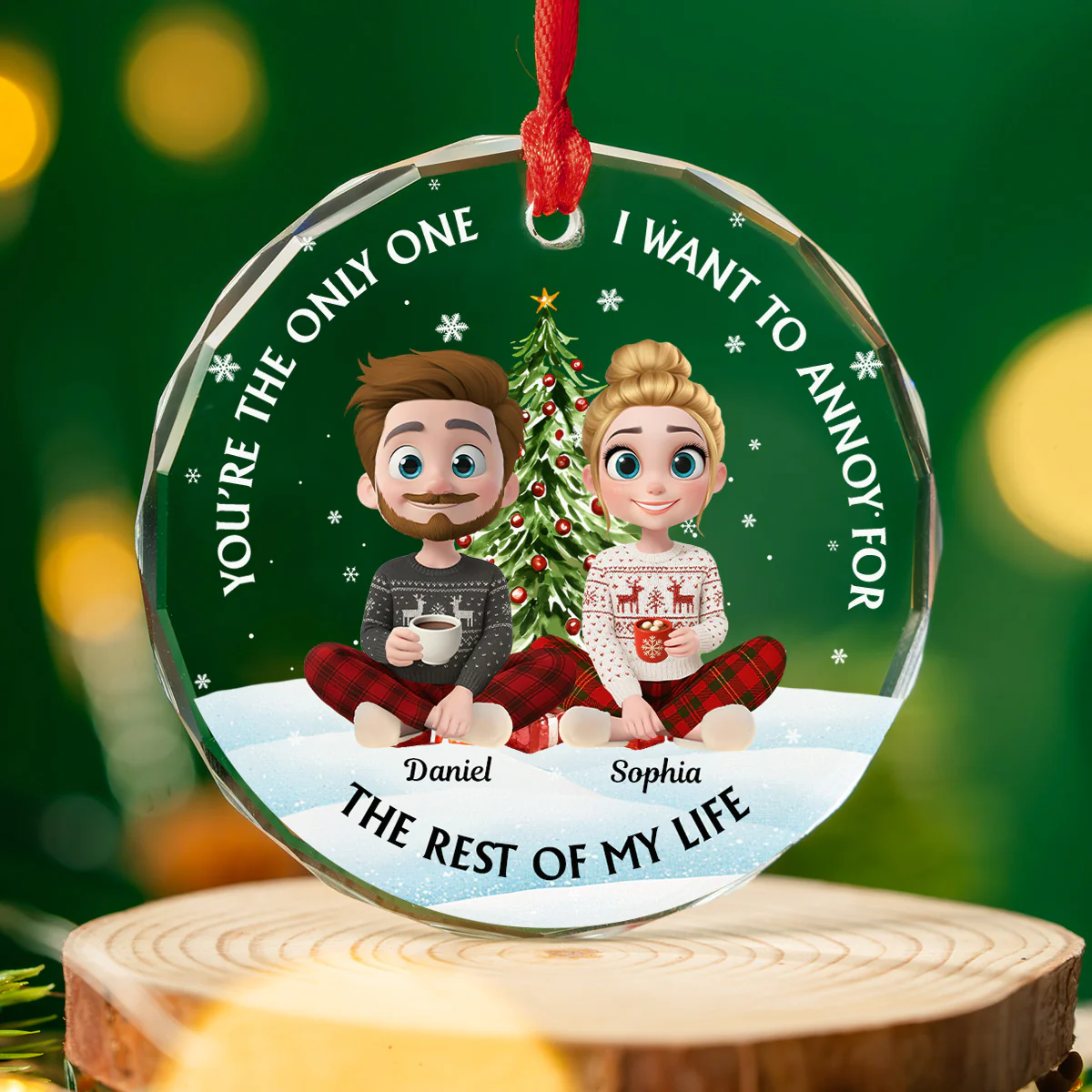 I Want To Annoy You - Personalized Custom Glass Ornament - Image 3
