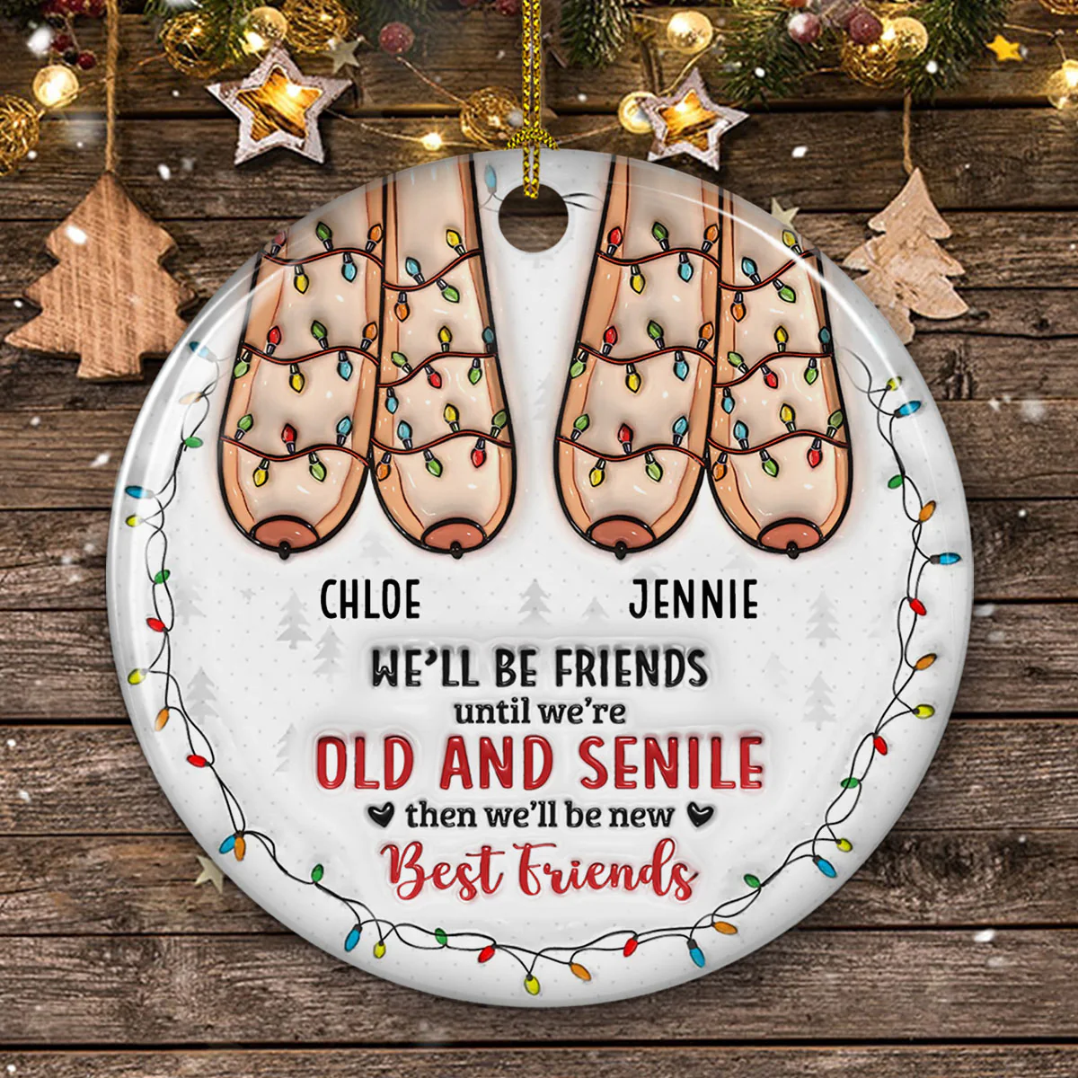 I Want To Share Every Moment With You - Personalized Custom 3D Inflated Effect Ceramic Ornament - Image 3
