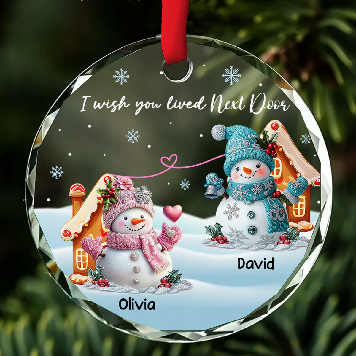 I Want Us To Be Together - Personalized Custom Glass Ornament - Image 5