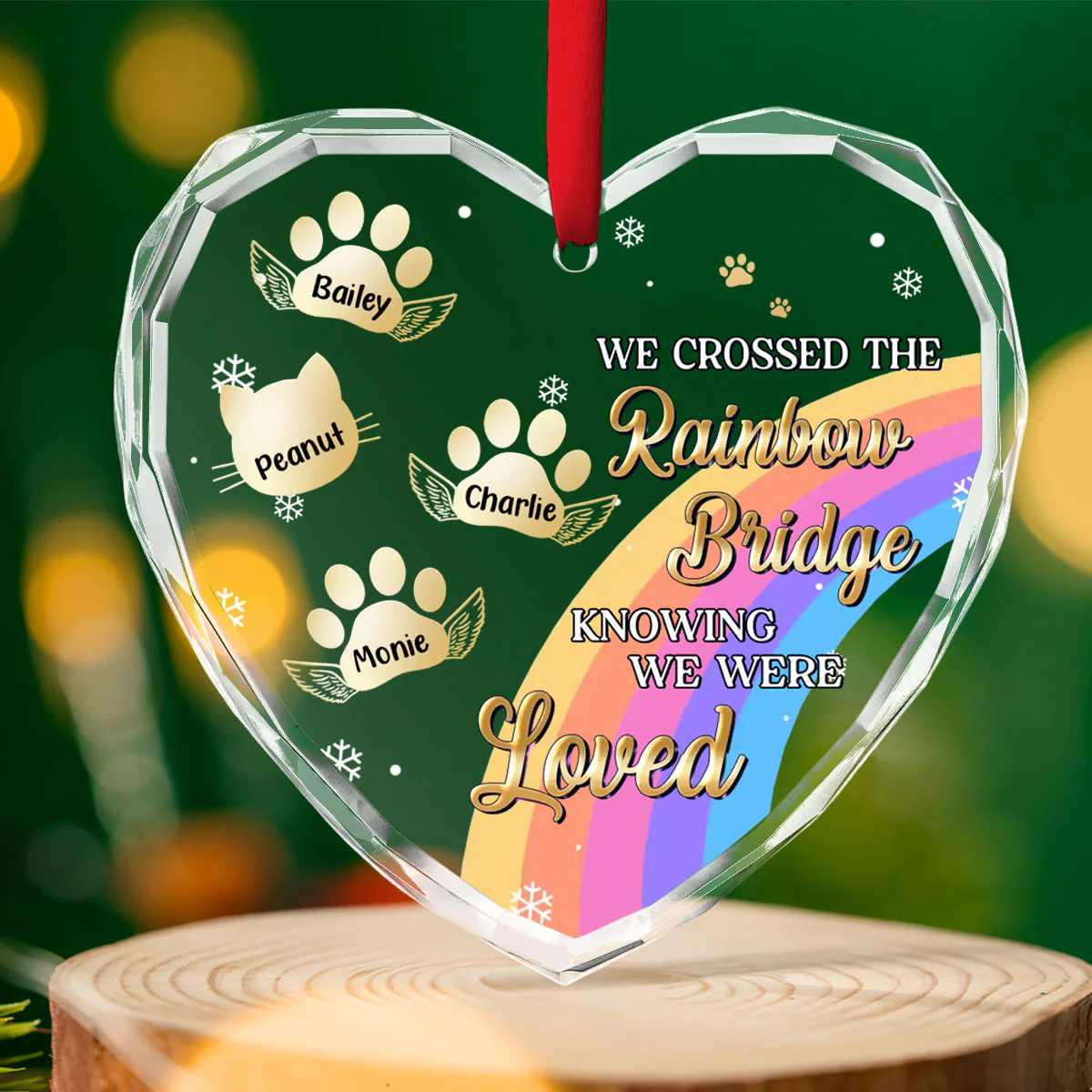 I Was Loved - Personalized Custom Glass Ornament - Image 2