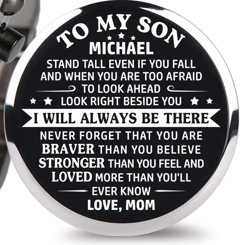 To My Son - I Will Always Be There - Personalized Engraved Chronograph Wooden Watch GQ026 - Image 9