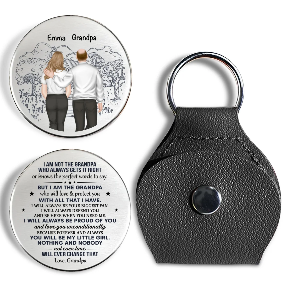 I Will Always Be Your Biggest Fan Ver Grandpa - Personalized Custom Pocket Hug - Image 6