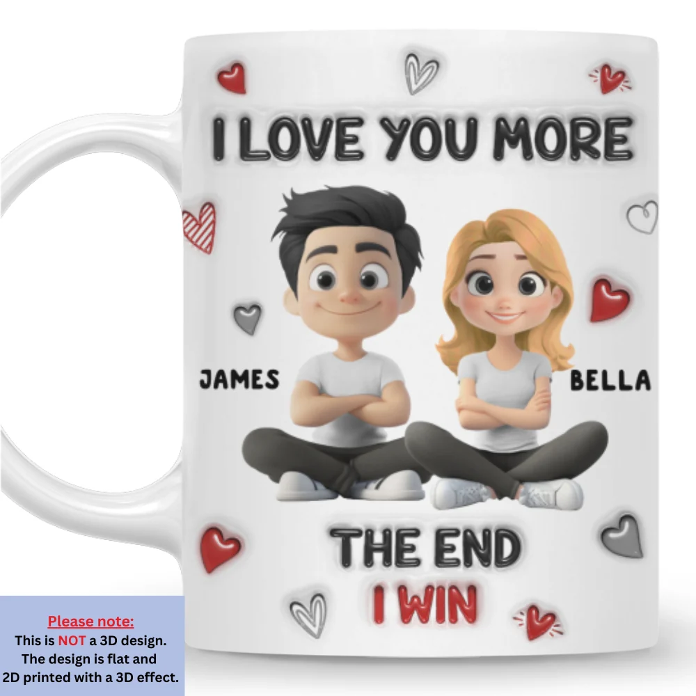 I Win - Personalized Custom 3D Inflated Effect Coffee Mug - Image 7