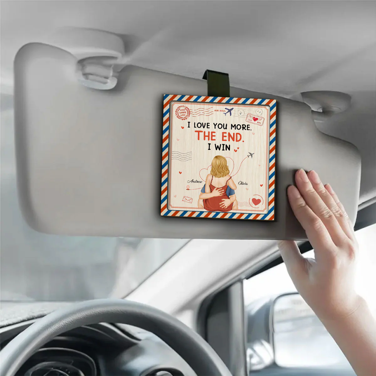 I Win - Personalized Custom Car Visor Clip - Image 3