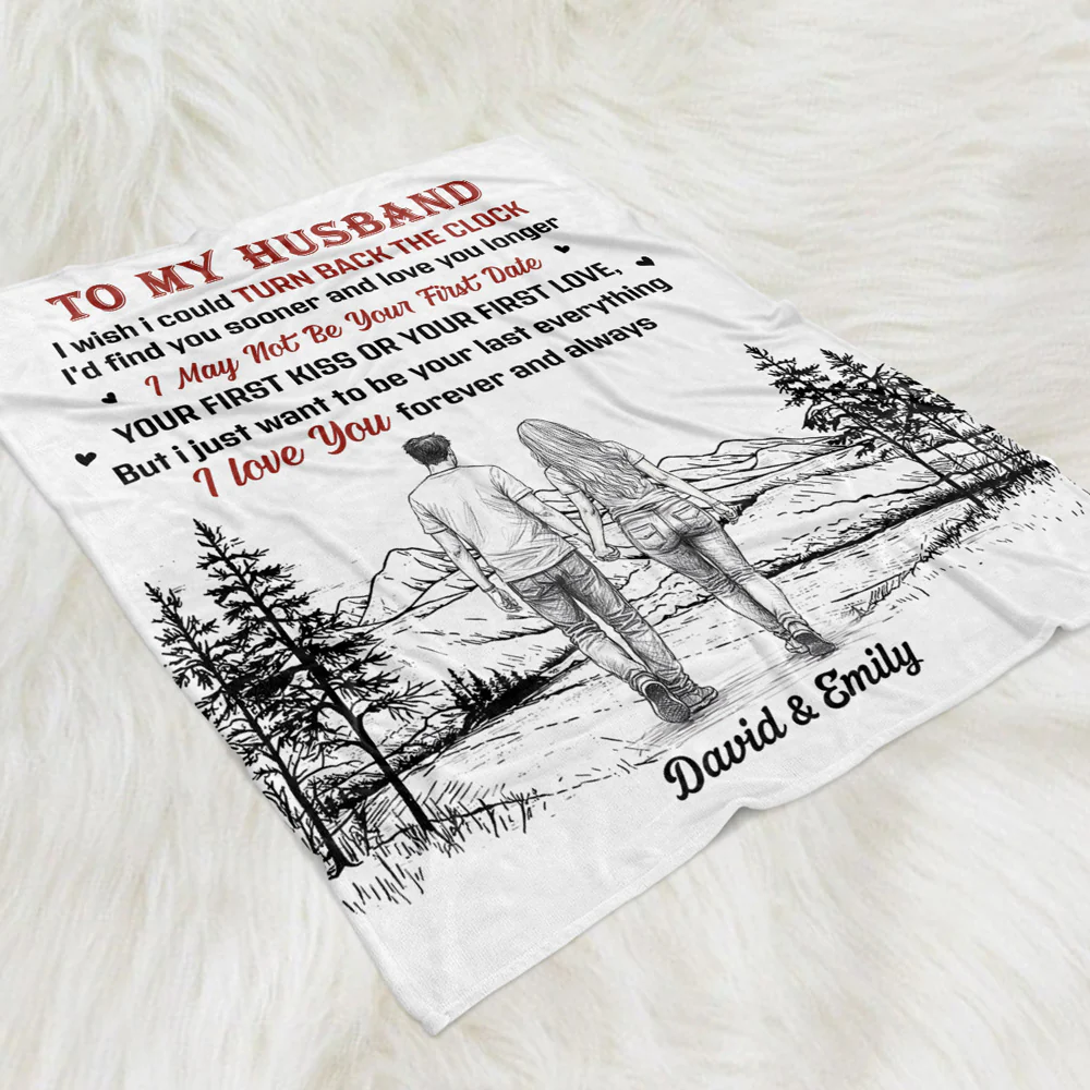 I Wish I Could Turn Back The Clock - Personalized Custom Fleece Blanket - Image 3