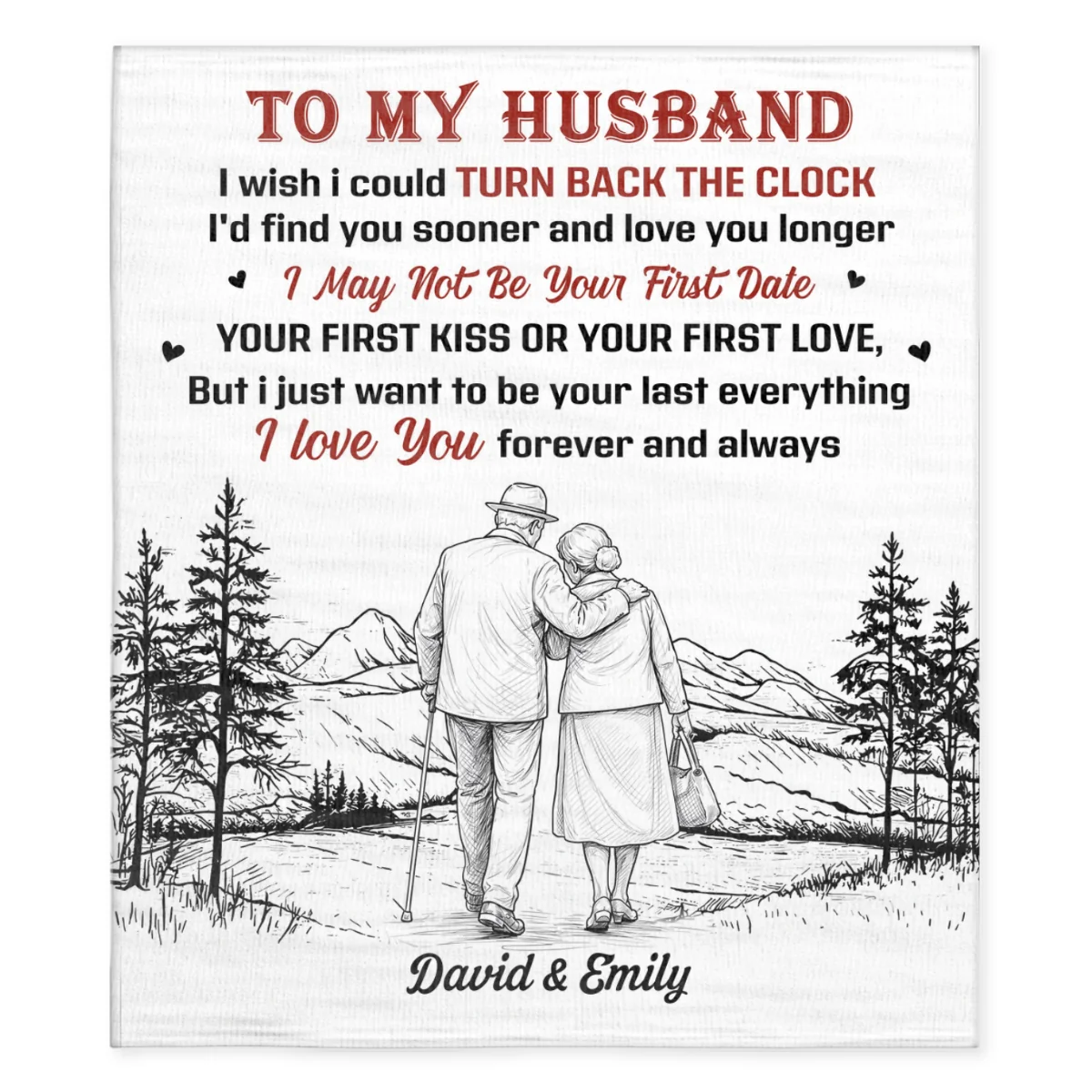 I Wish I Could Turn Back The Clock - Personalized Custom Fleece Blanket - Image 6
