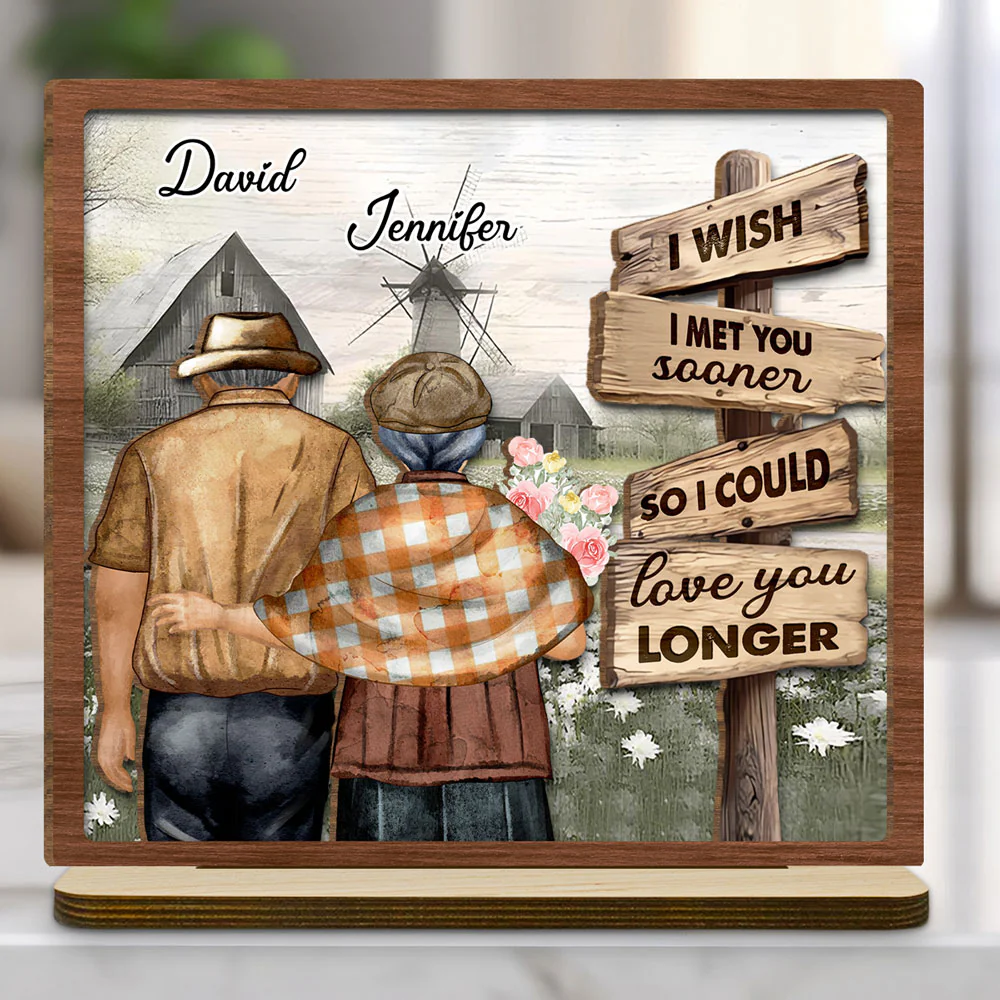 I Wish - Personalized Custom 2-Layer Wood Plaque With Flat Base