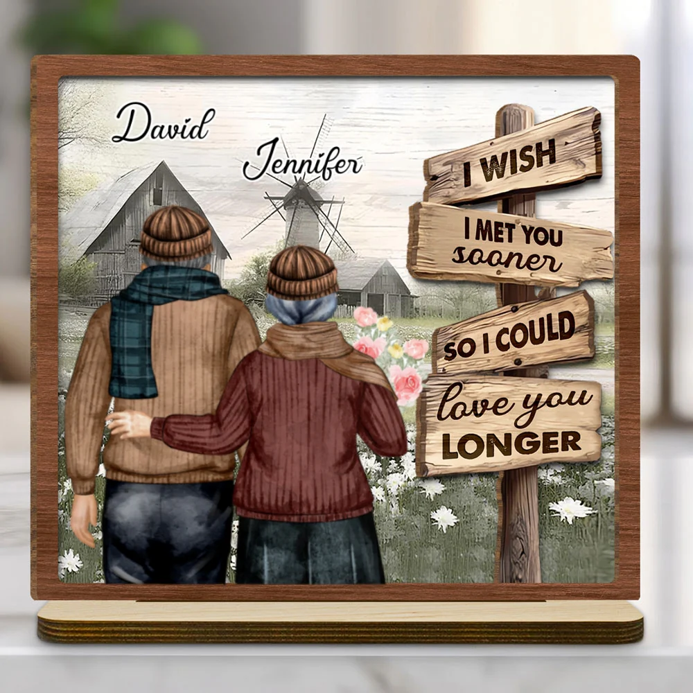 I Wish - Personalized Custom 2-Layer Wood Plaque With Flat Base - Image 6