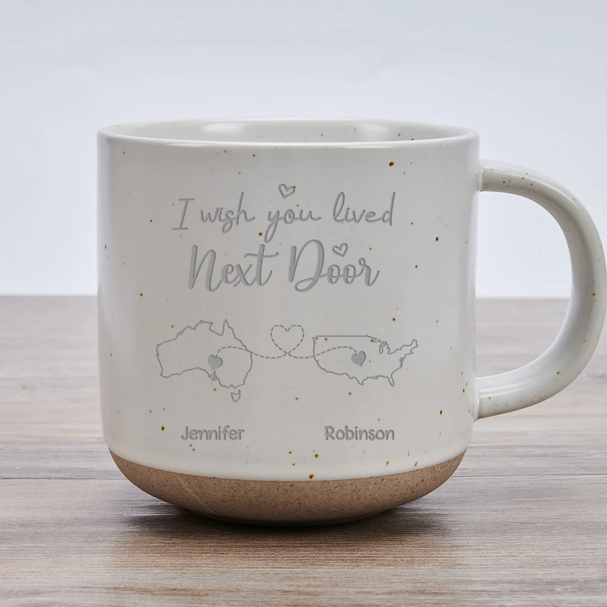 I Wish We Lived Close International - Personalized Custom Pottery Mug