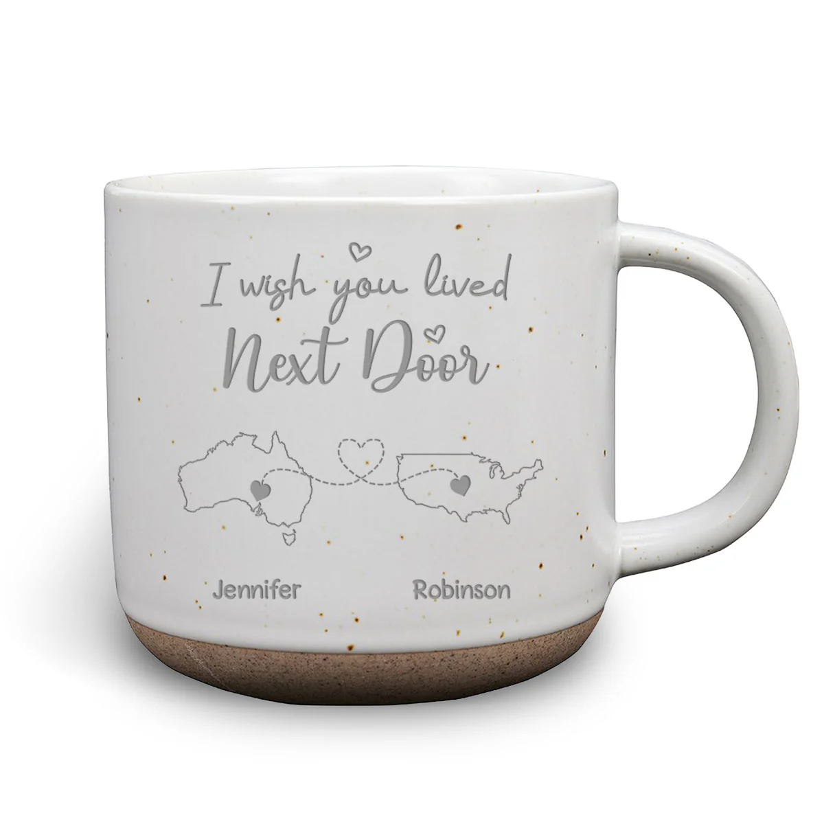 I Wish We Lived Close International - Personalized Custom Pottery Mug - Image 2