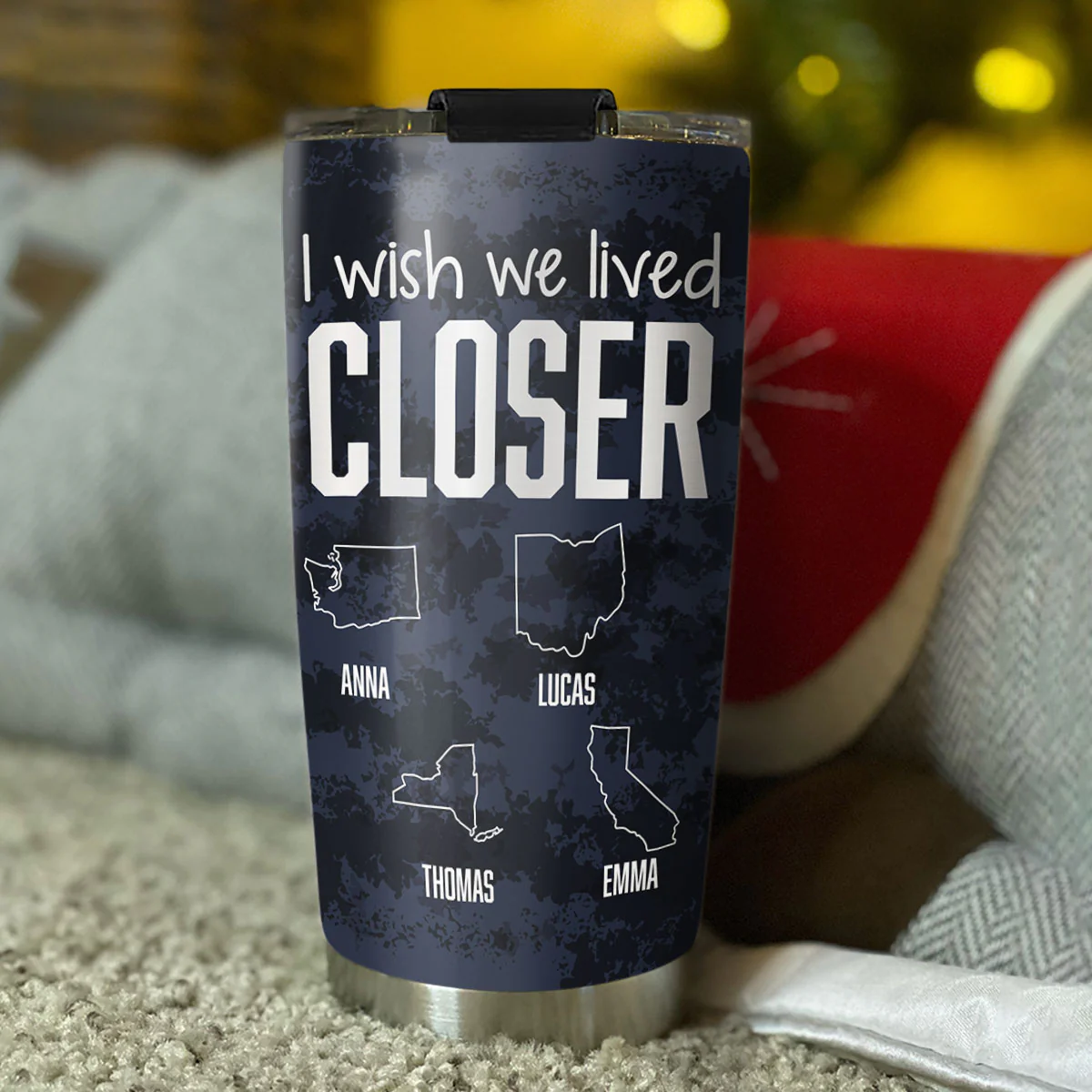 I Wish We Lived Closer Cool Version - Personalized Custom Tumbler - Image 3