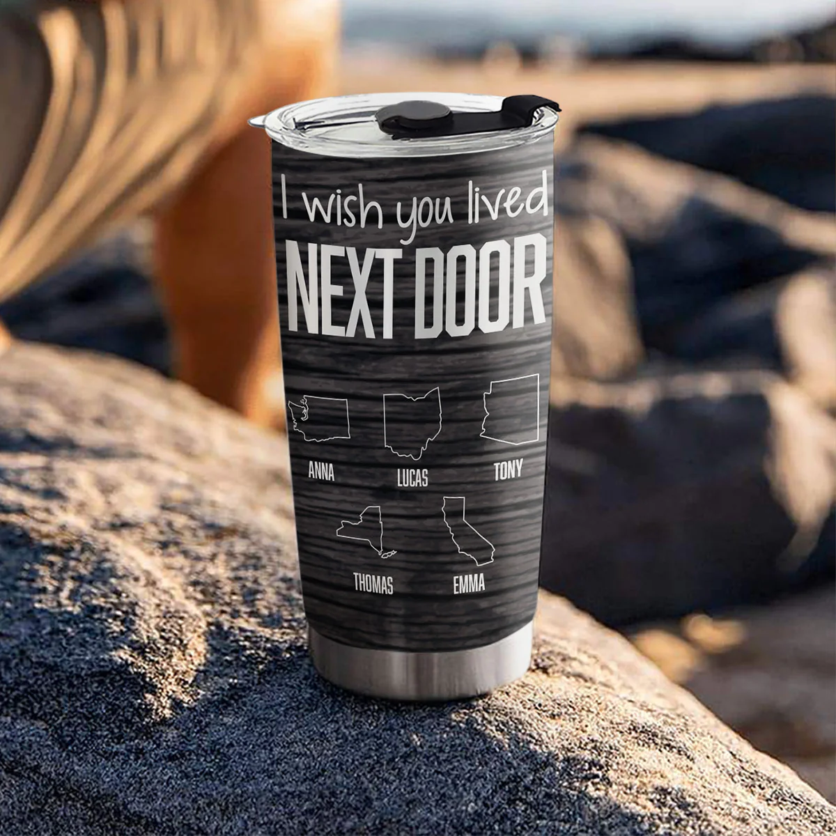 I Wish We Lived Closer Cool Version - Personalized Custom Tumbler - Image 4