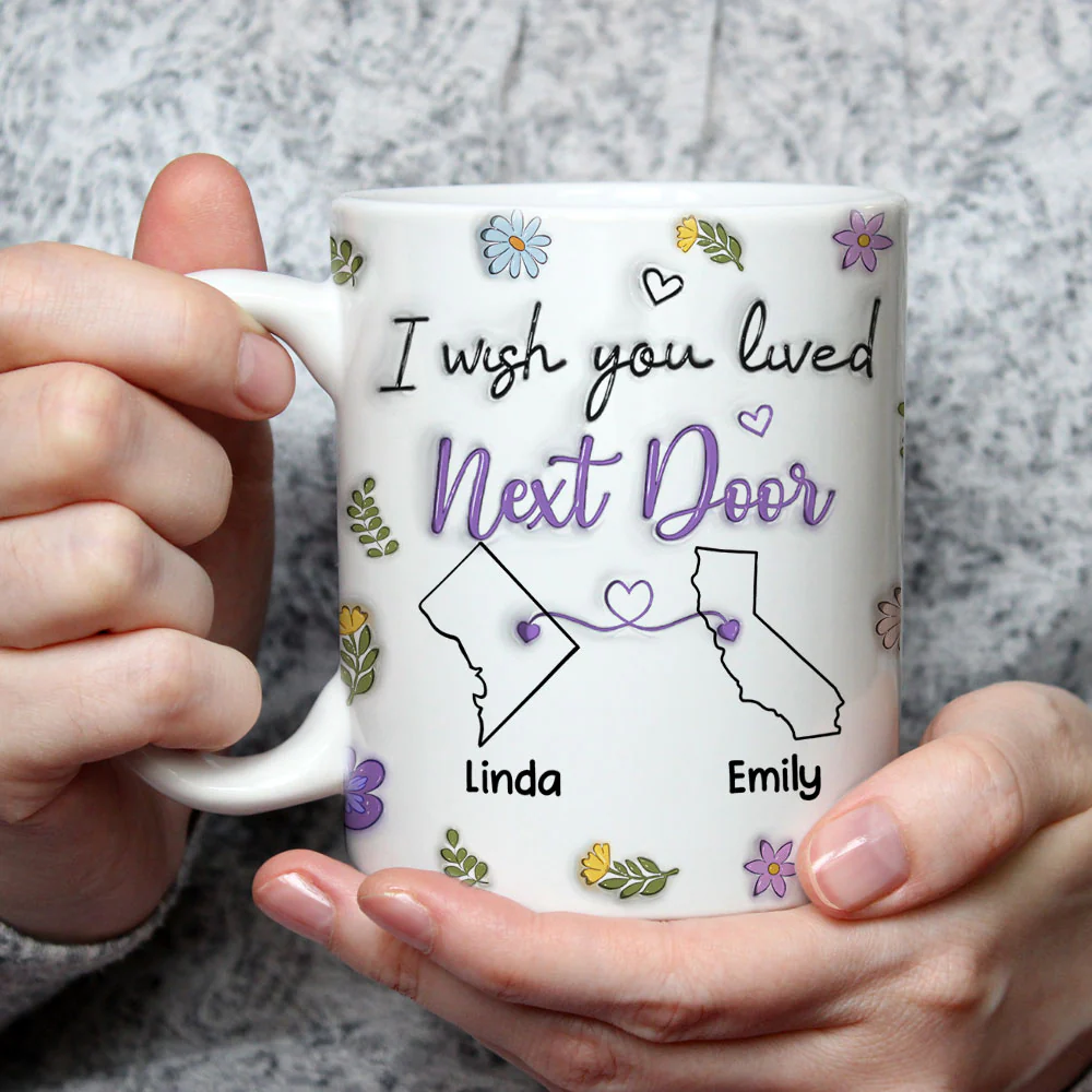 I Wish We Lived Closer - Personalized Custom 3D Inflated Effect Mug - Image 3