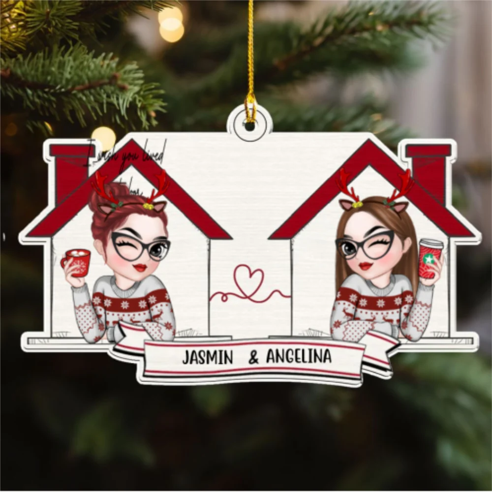 I Wish We Lived Closer - Personalized Custom Acrylic Ornament - Image 3