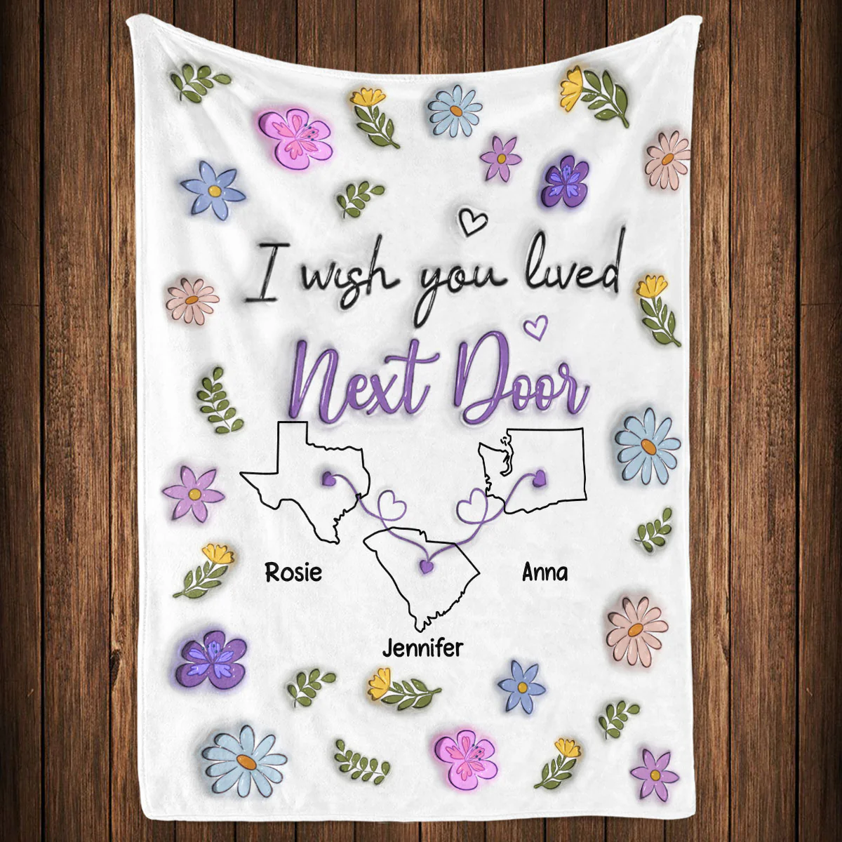 I Wish We Lived Closer - Personalized Custom Fleece Blanket - Image 12