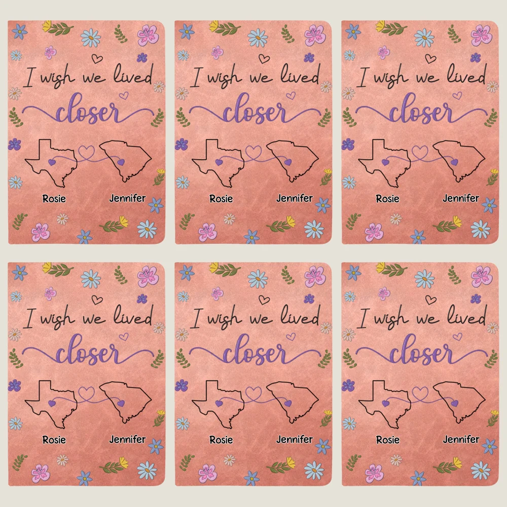 I Wish We Lived Closer - Personalized Custom Leather Journal - Image 14