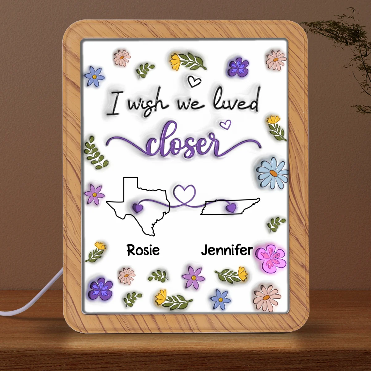 I Wish We Lived Closer - Personalized Custom Magic Mirror - Image 7