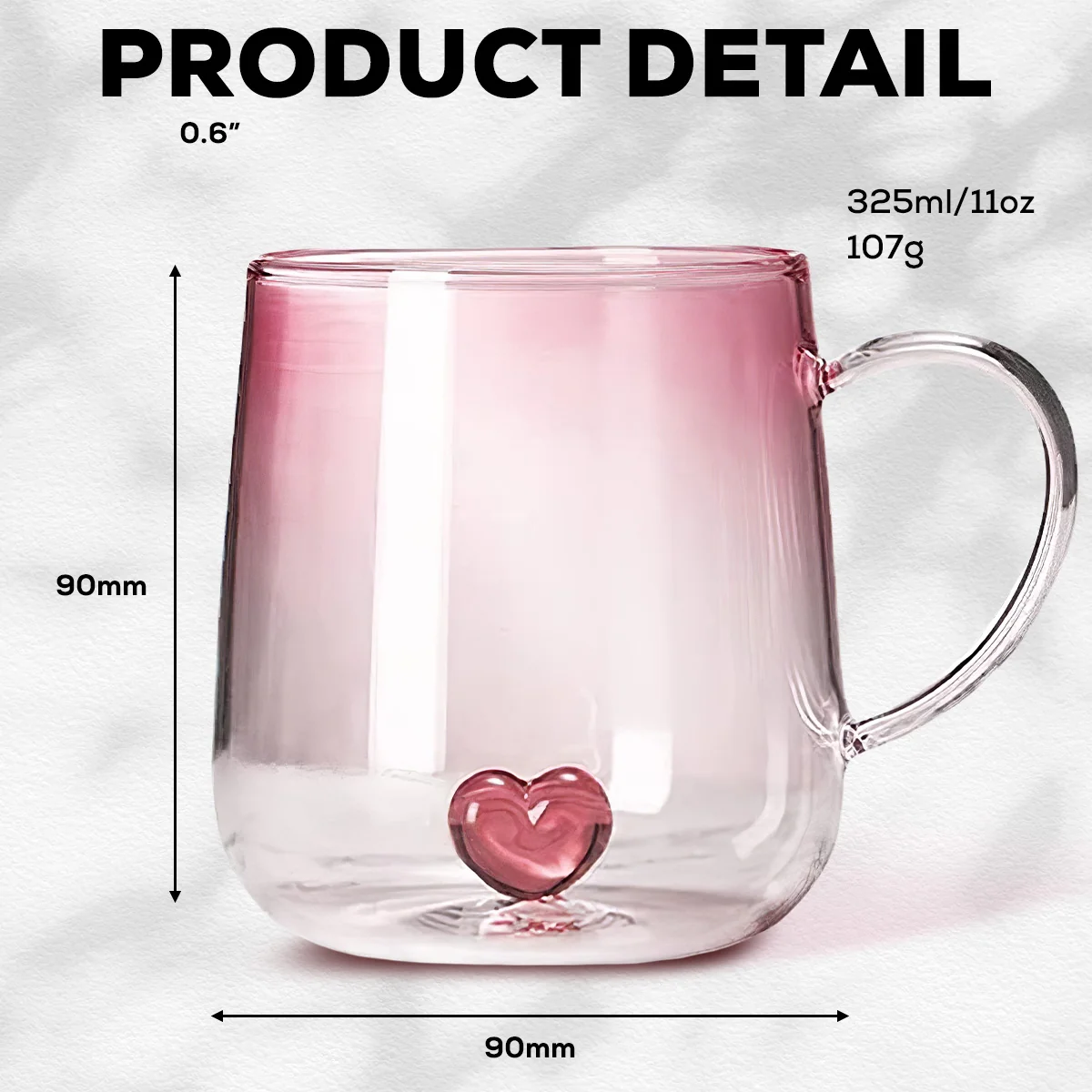 I Wish We Lived Closer - Personalized Custom Pink Gradient Glass Mug - Image 3