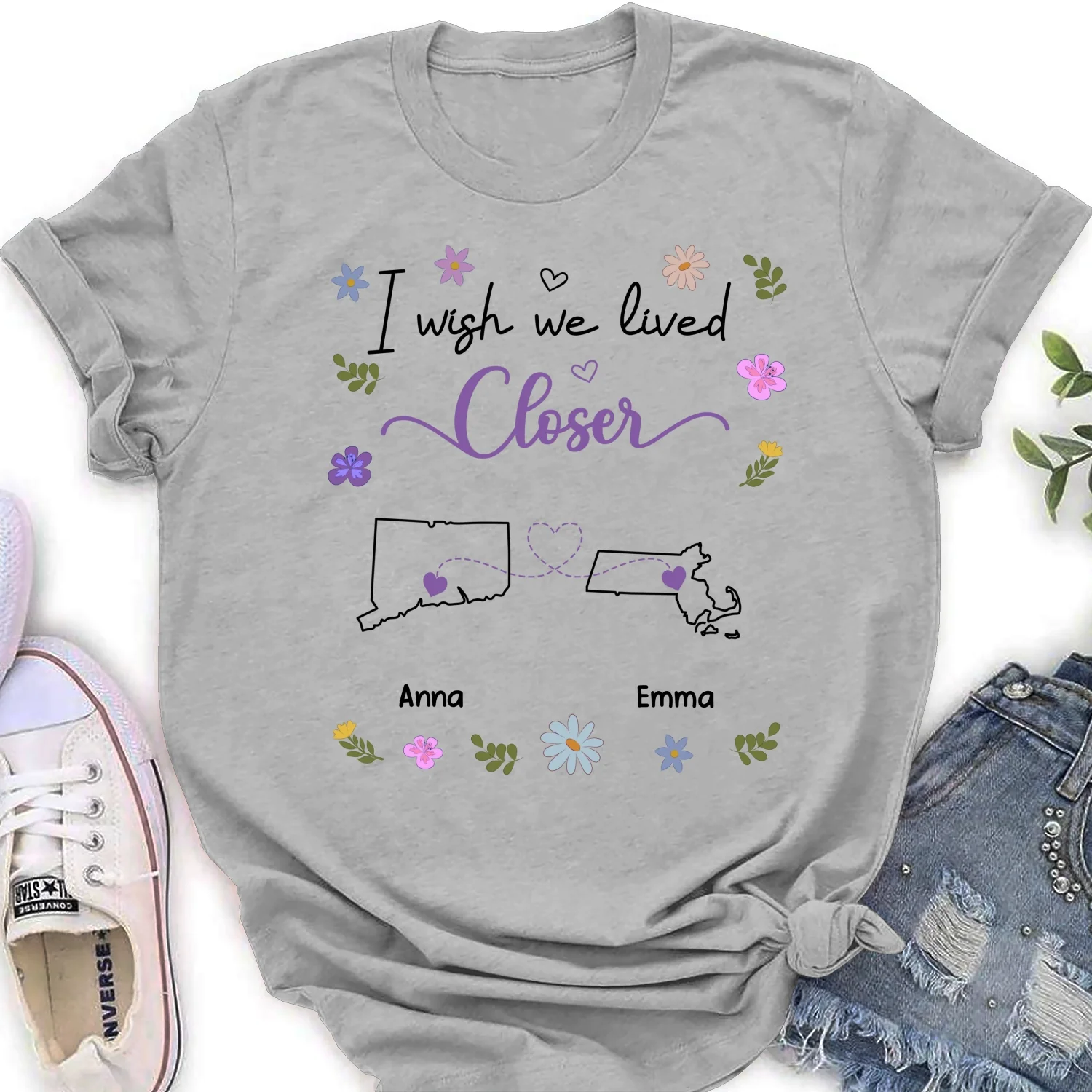 I Wish We Lived Closer - Personalized Custom Shirt - Image 19
