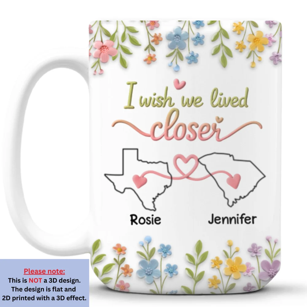 I Wish You Lived Next Door - Personalized Custom 3D Effect Mug - Image 9