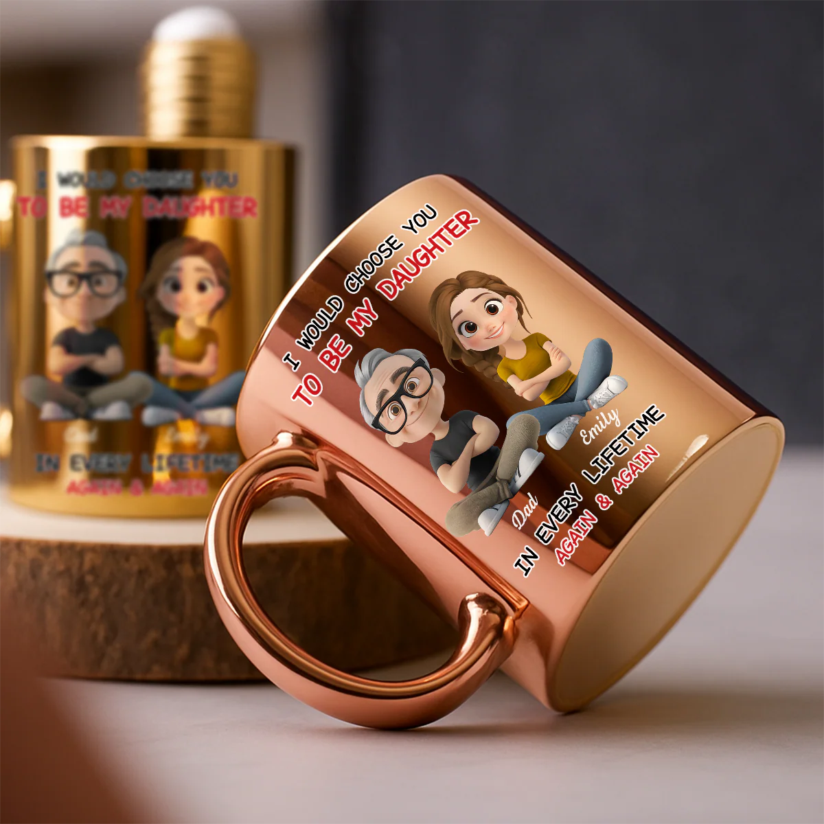 I Would Choose You - Personalized Custom Metallic Mug - Image 3