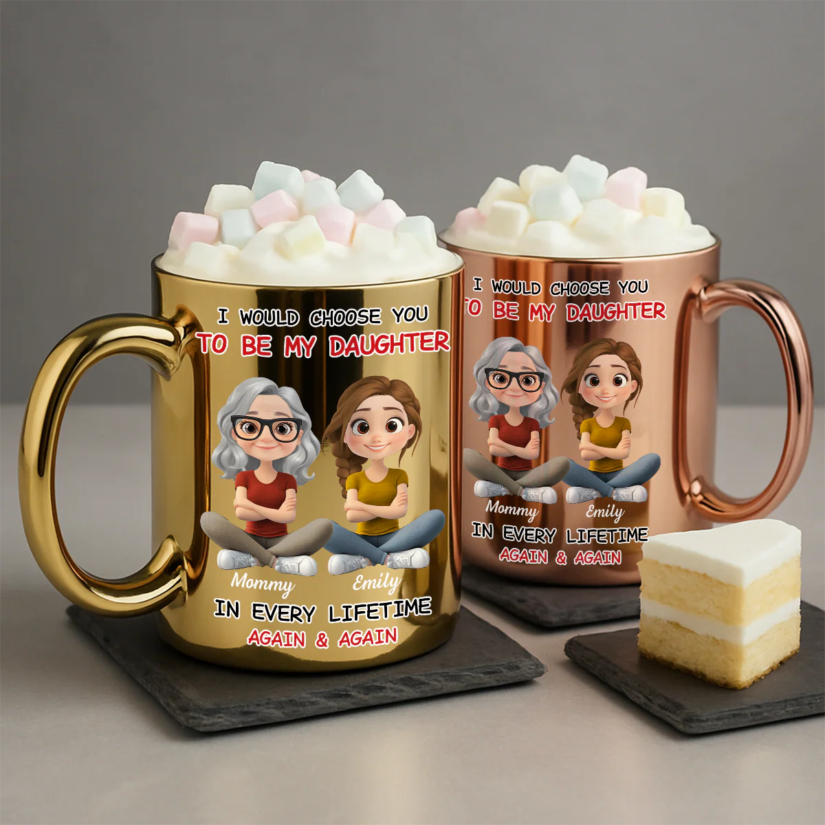 I Would Choose You - Personalized Custom Metallic Mug - Image 4