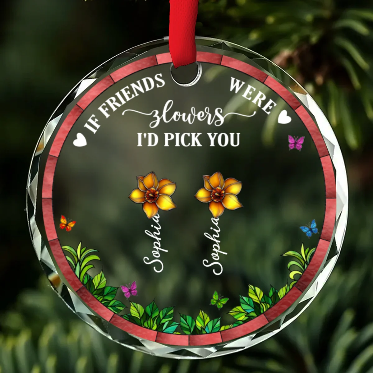 I Would Pick You - Personalized Custom Glass Ornament - Image 6