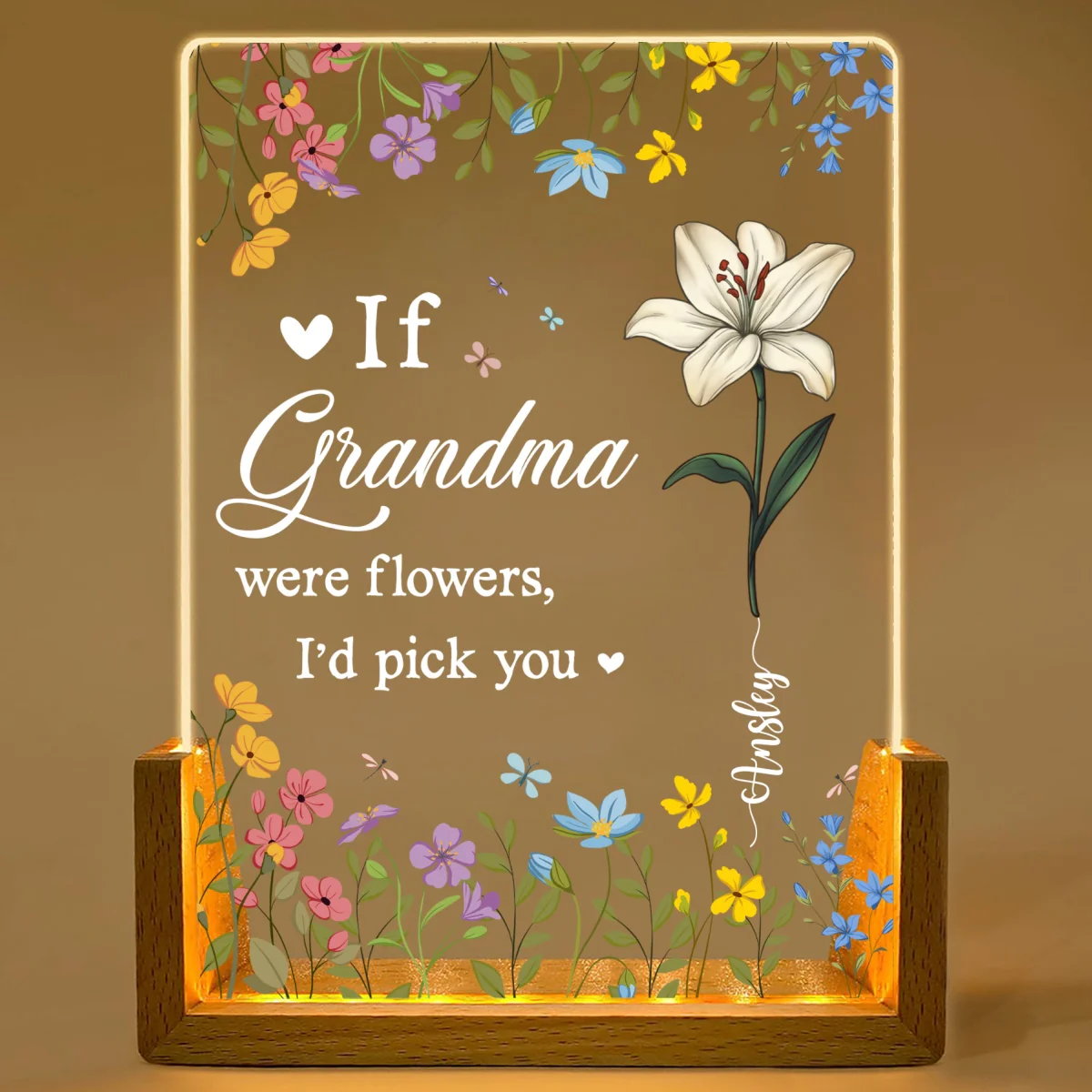 I Would Pick You - Personalized Custom Plaque With Walnut Base - Image 7
