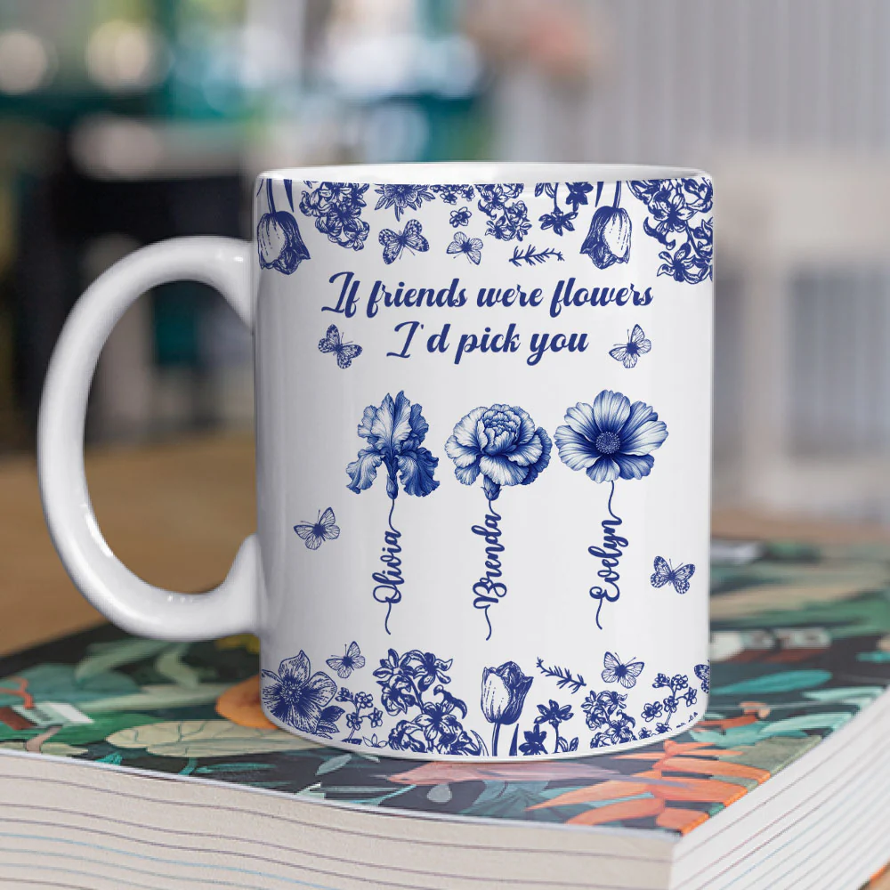 I Would Pick You Toile - Personalized Custom Coffee Mug - Image 3