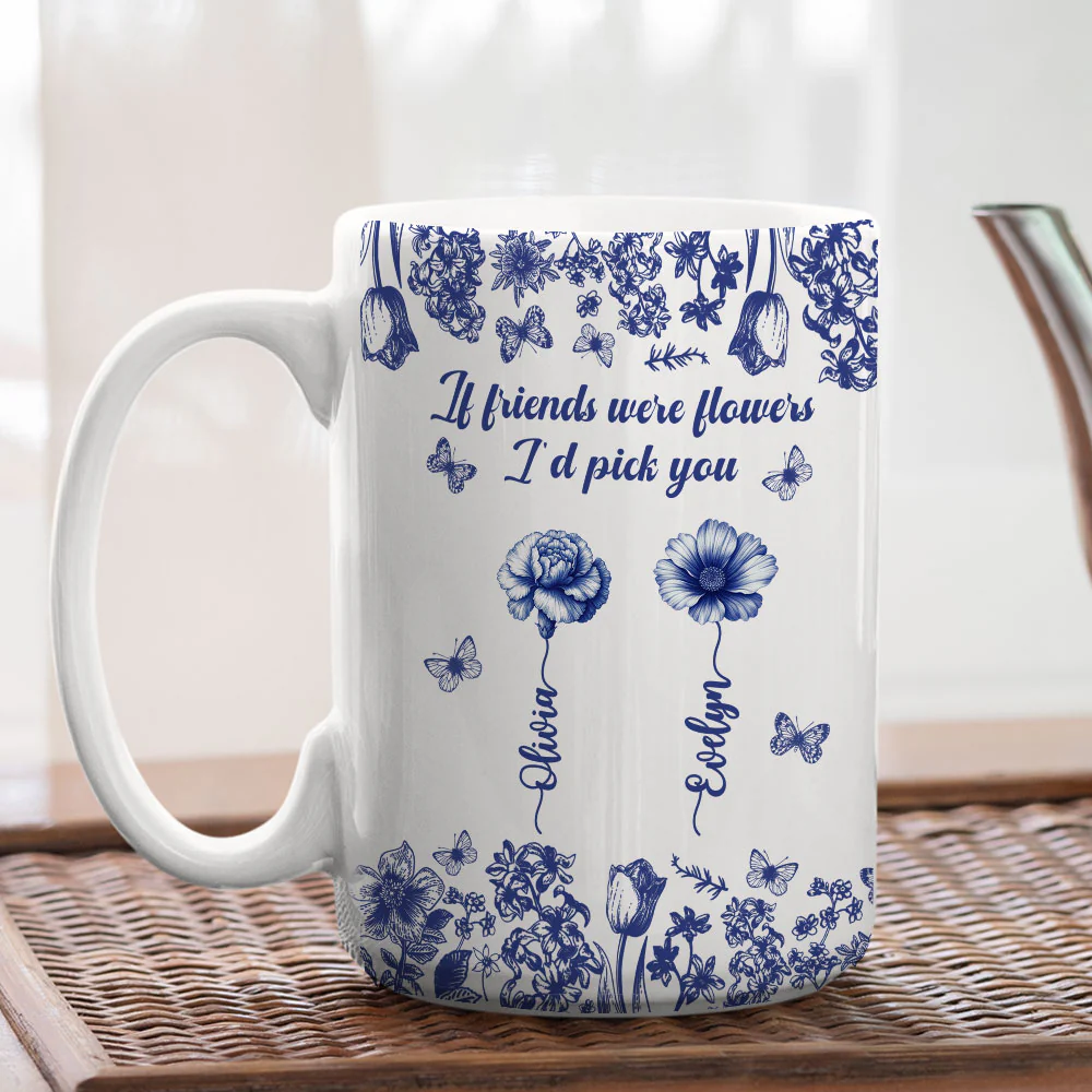 I Would Pick You Toile - Personalized Custom Coffee Mug - Image 4