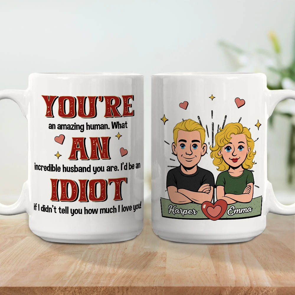 Idiot Love - Personalized Custom Coffee Mug - Image 3
