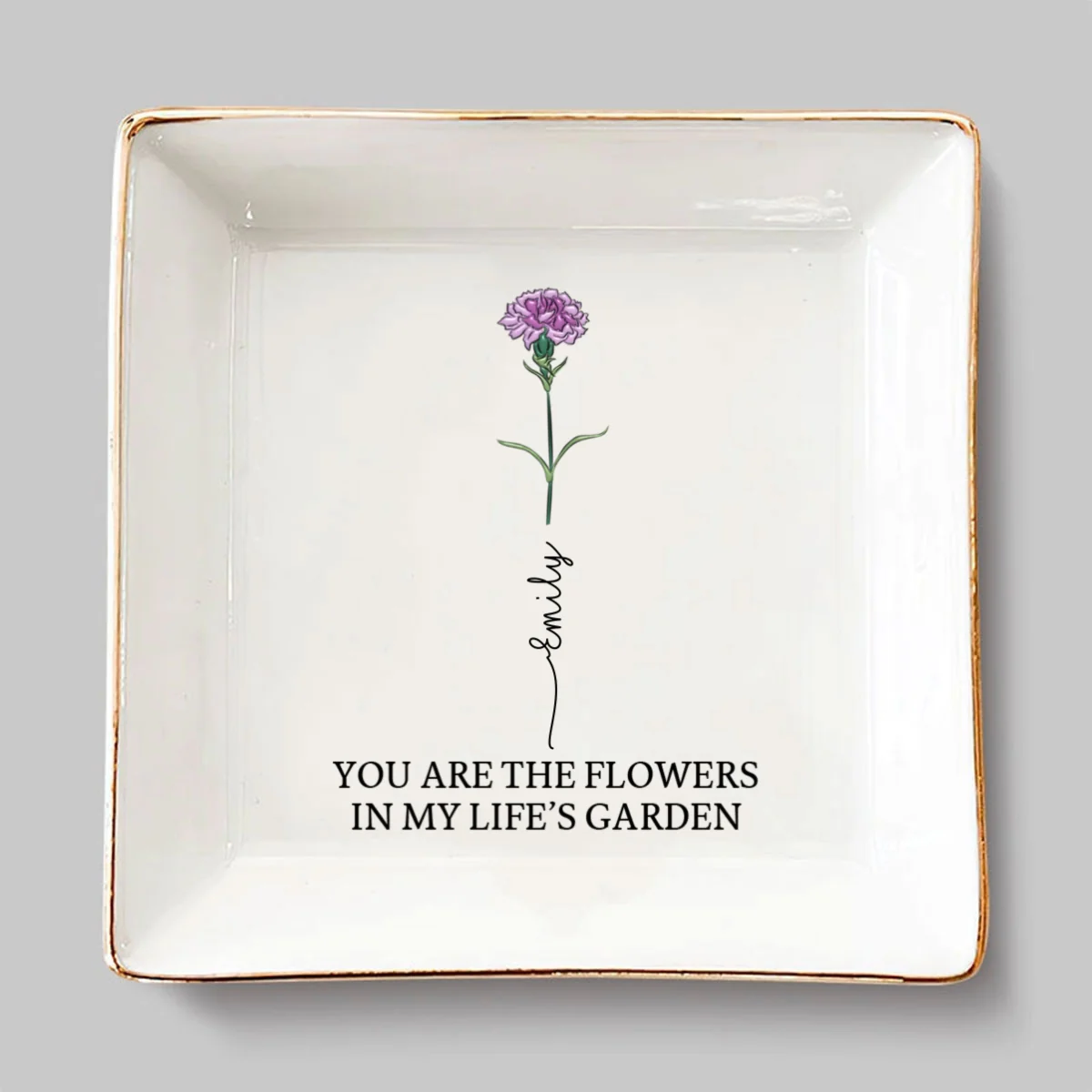 If Friends Were Flowers - Personalized Custom Jewelry Dish - Image 6