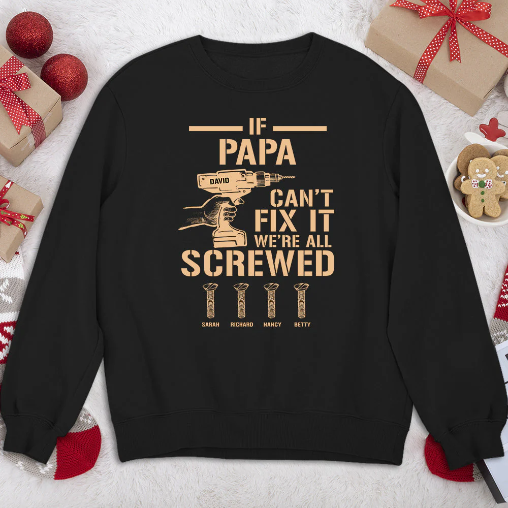 If Grandpa Cant Fix, We Are Screwed - Personalized Custom Shirt - Image 9