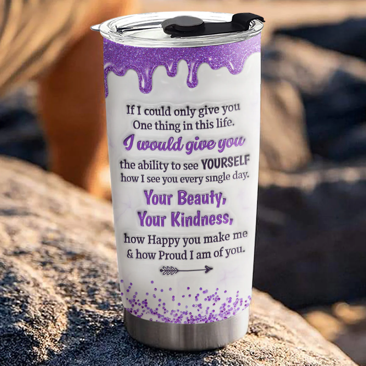 If I Could Give You - Personalized Custom 3D Inflated Effect Tumbler - Image 3