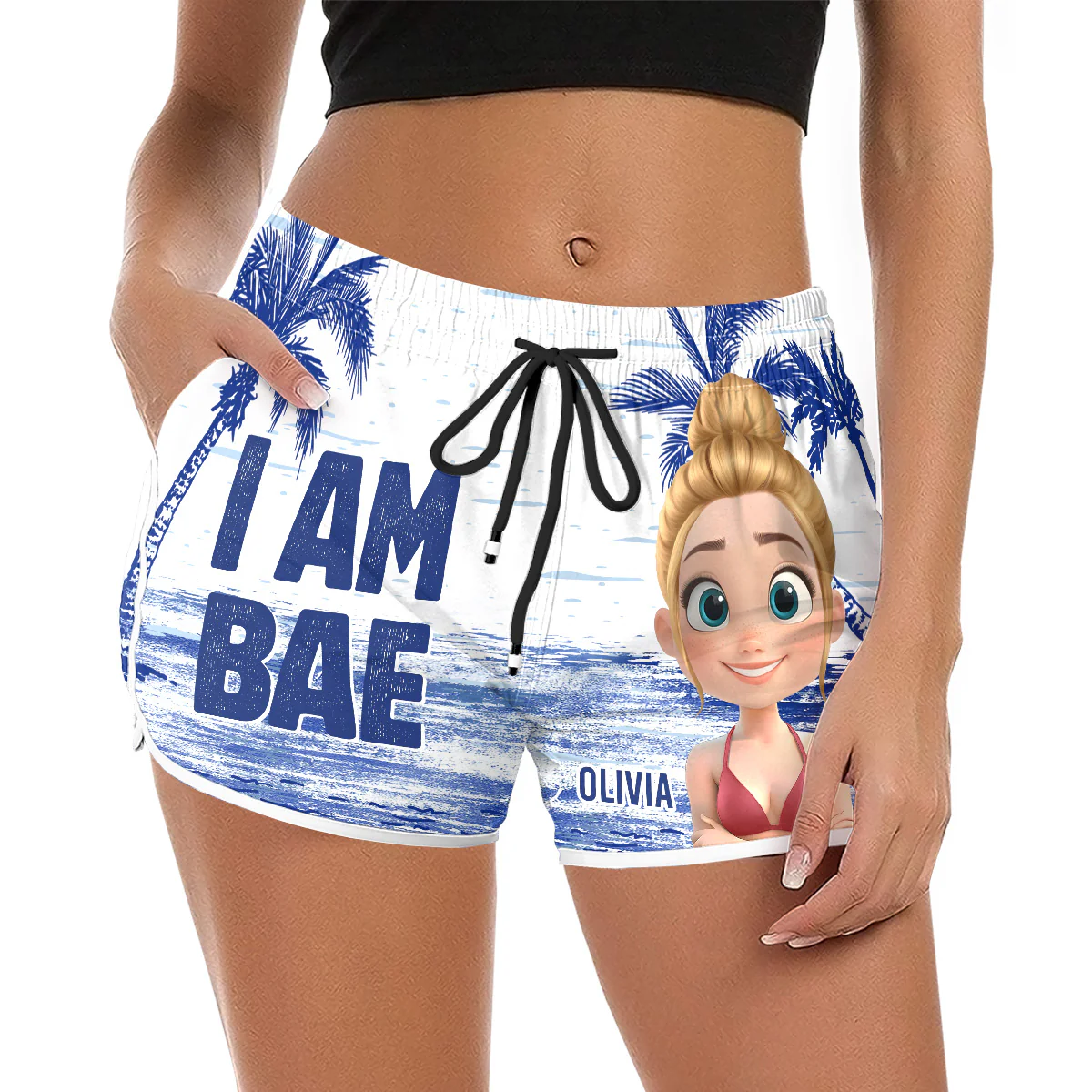 If Lost Return To Bae Summer - Personalized Custom Couple Beach Shorts - Image 5