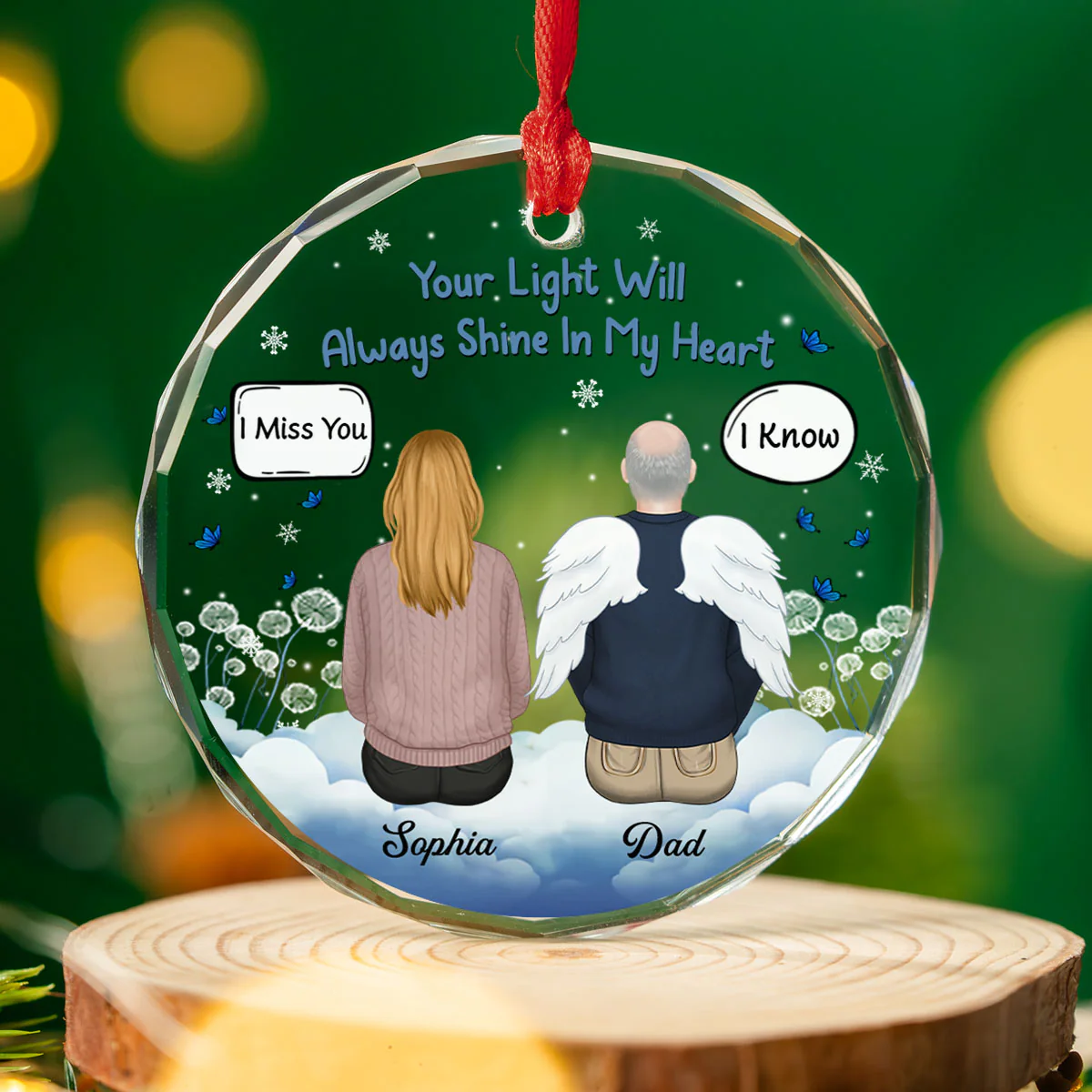 If Love Could Have Saved You - Personalized Custom Glass Ornament - Image 2