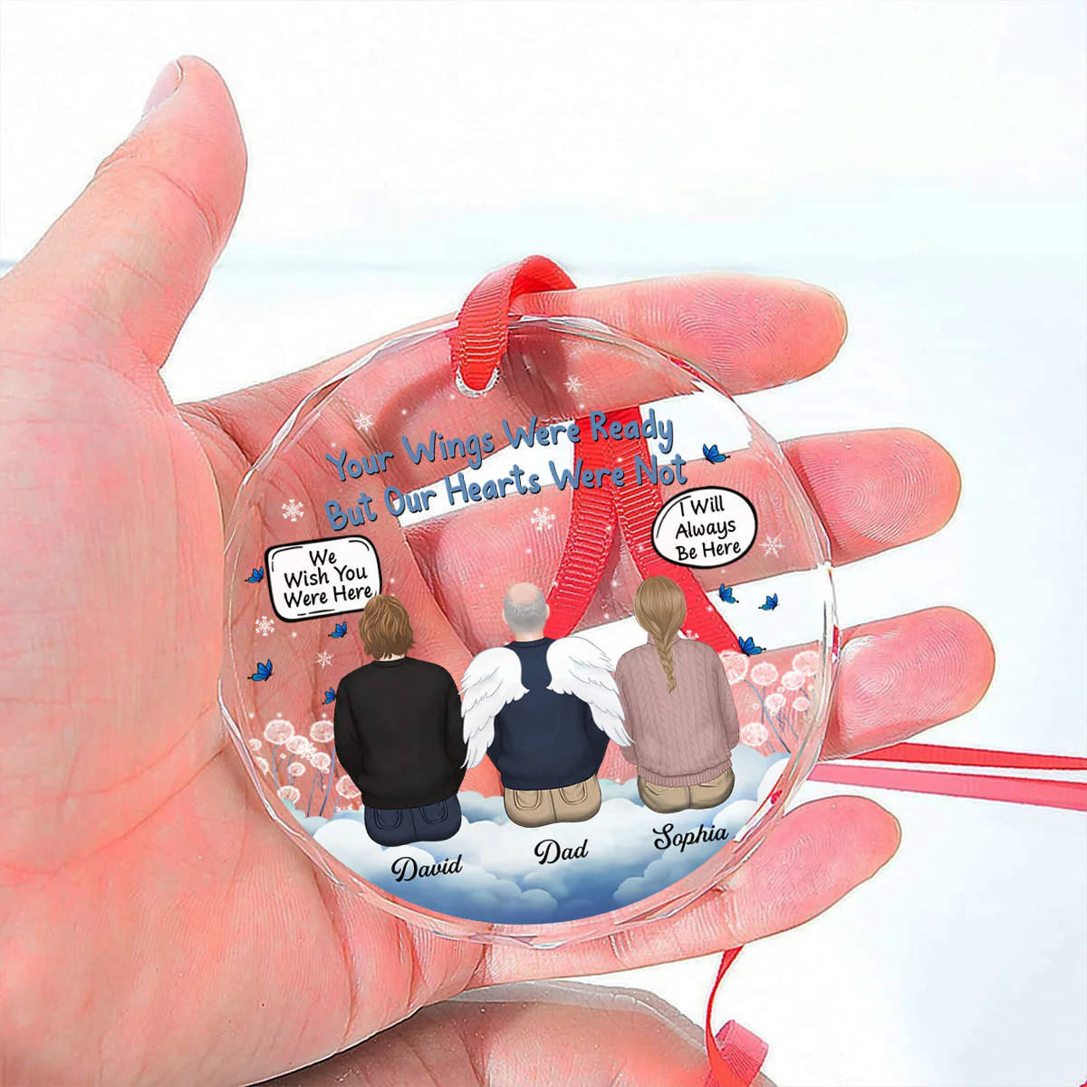 If Love Could Have Saved You - Personalized Custom Glass Ornament - Image 4