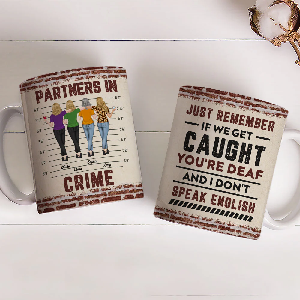 If We Get Caught Bestie - Personalized Custom Coffee Mug - Image 5
