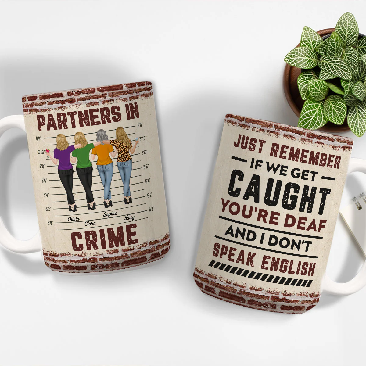 If We Get Caught Bestie - Personalized Custom Coffee Mug - Image 9