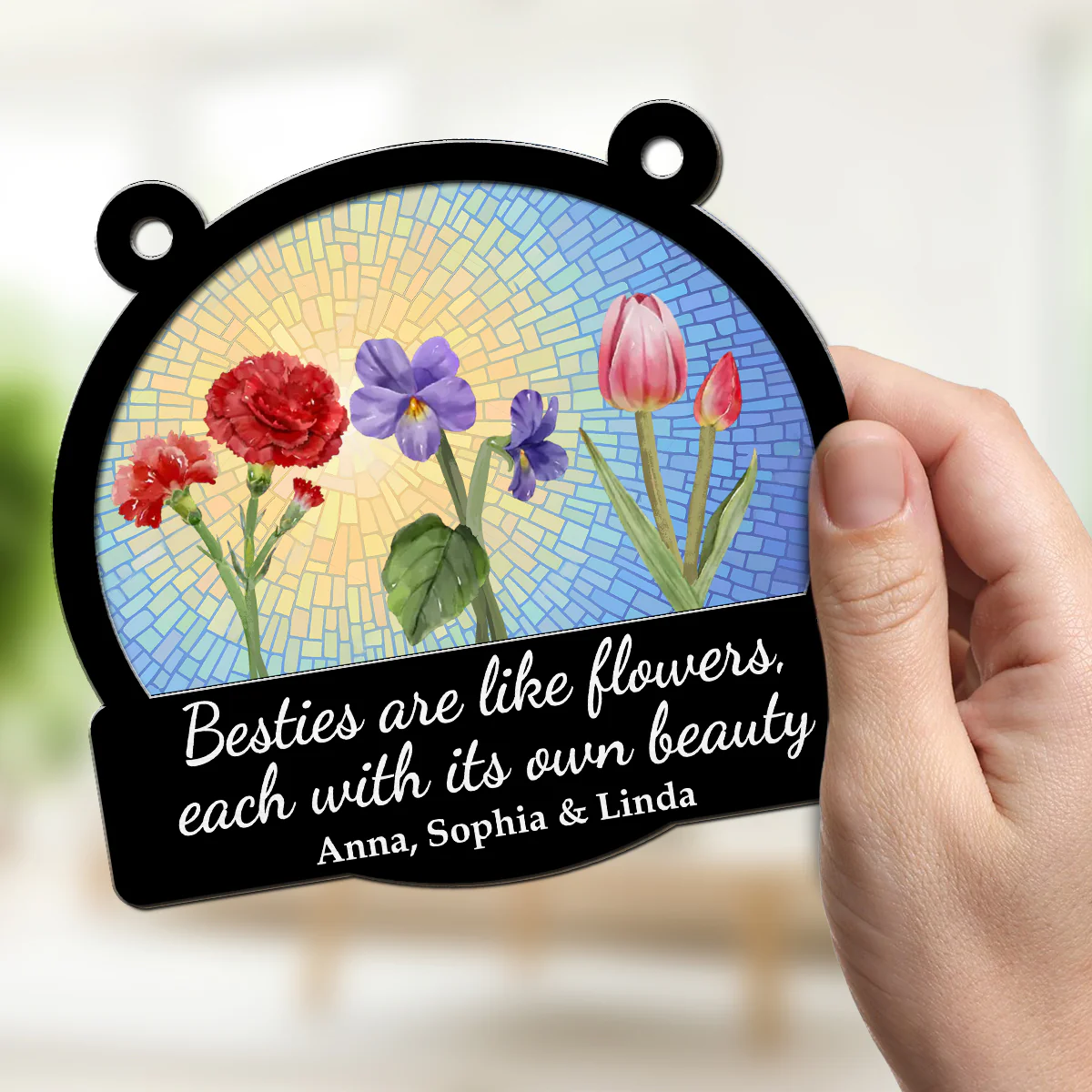 If We Had A Flower - Personalized Custom Suncatcher - Image 3