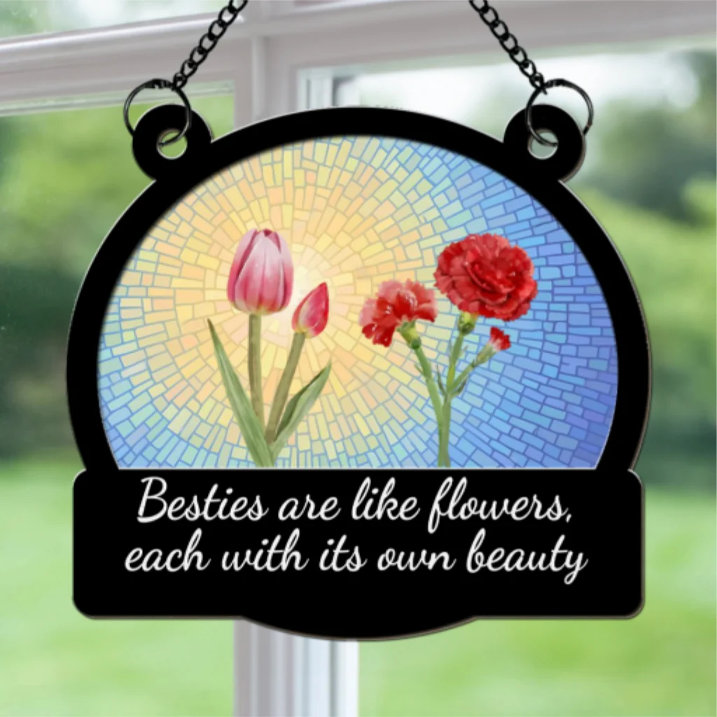 If We Had A Flower - Personalized Custom Suncatcher - Image 6