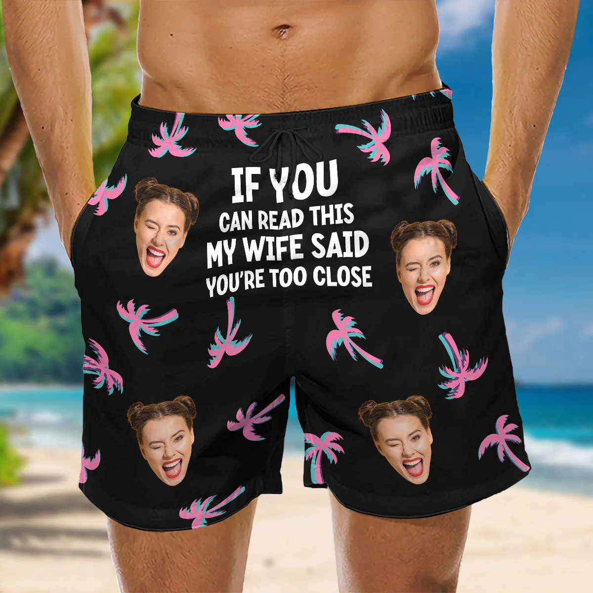 If You Can Read - Personalized Custom Beach Shorts - Image 2