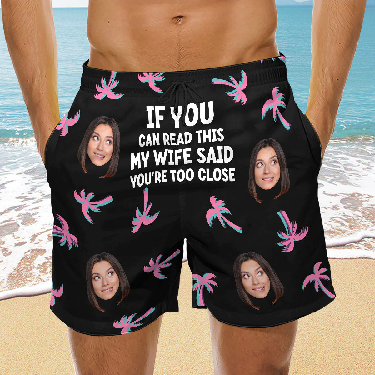 If You Can Read - Personalized Custom Beach Shorts - Image 3