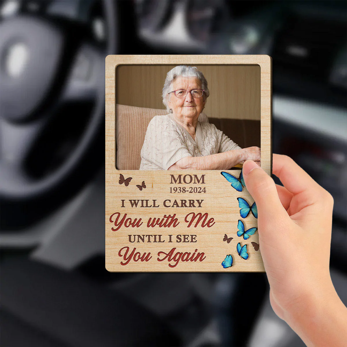 I'll Carry You With Me Until I See You Again - Personalized Custom Car Visor Clip - Image 2
