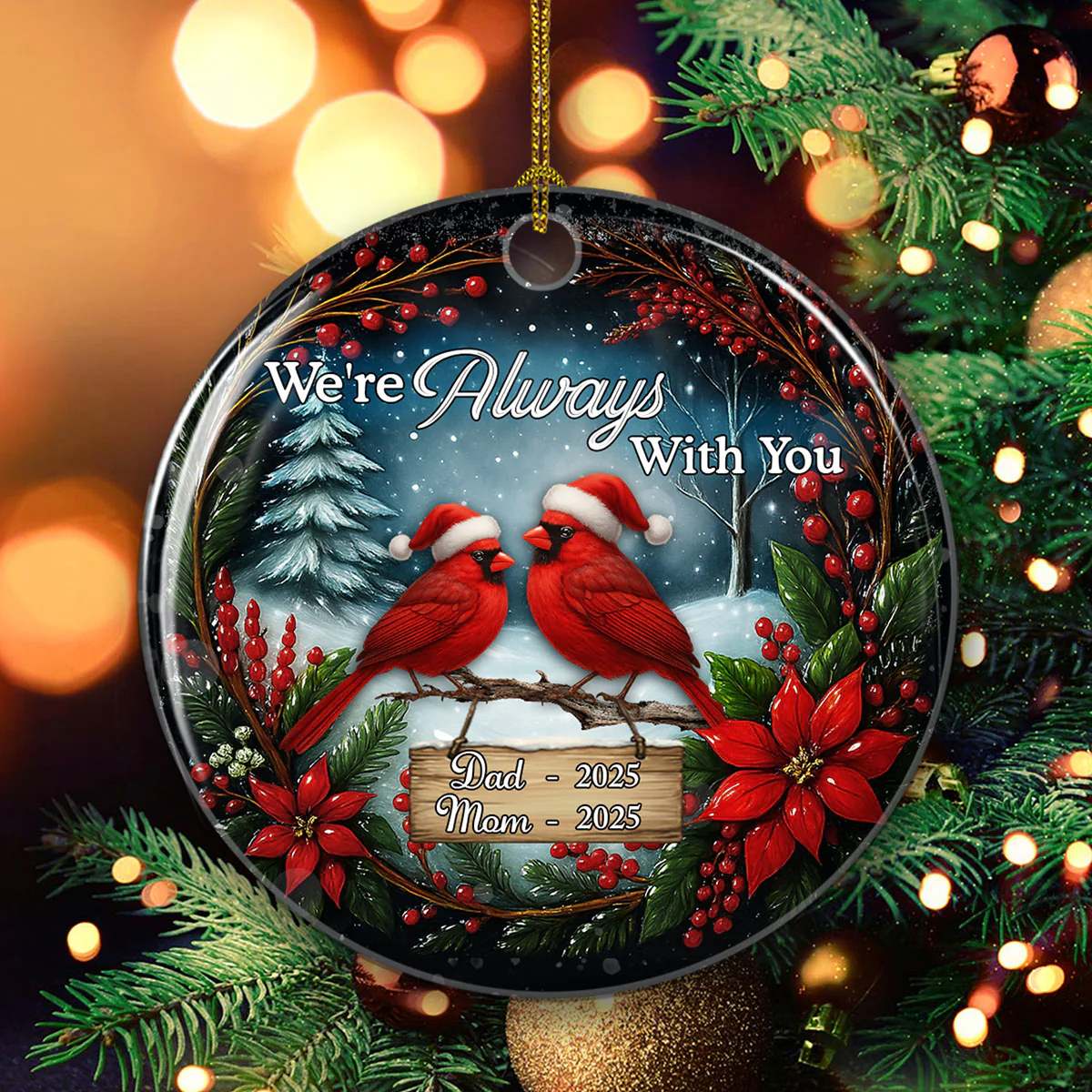Im Always Near - Personalized Custom Ceramic Ornament - Image 4
