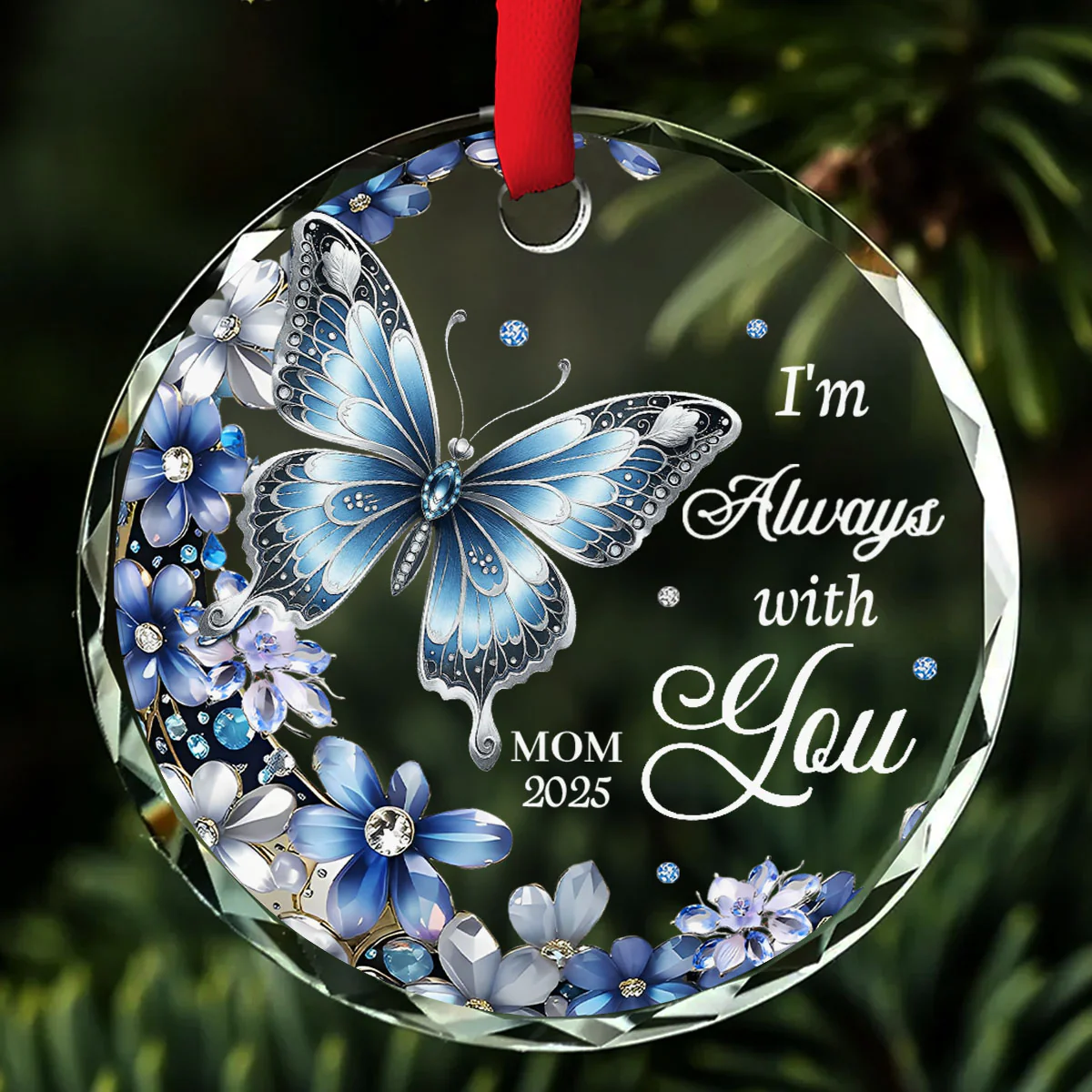 Im Always With You - Personalized Custom Glass Ornament