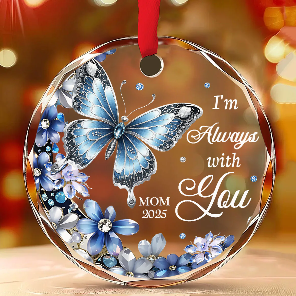 Im Always With You - Personalized Custom Glass Ornament - Image 2