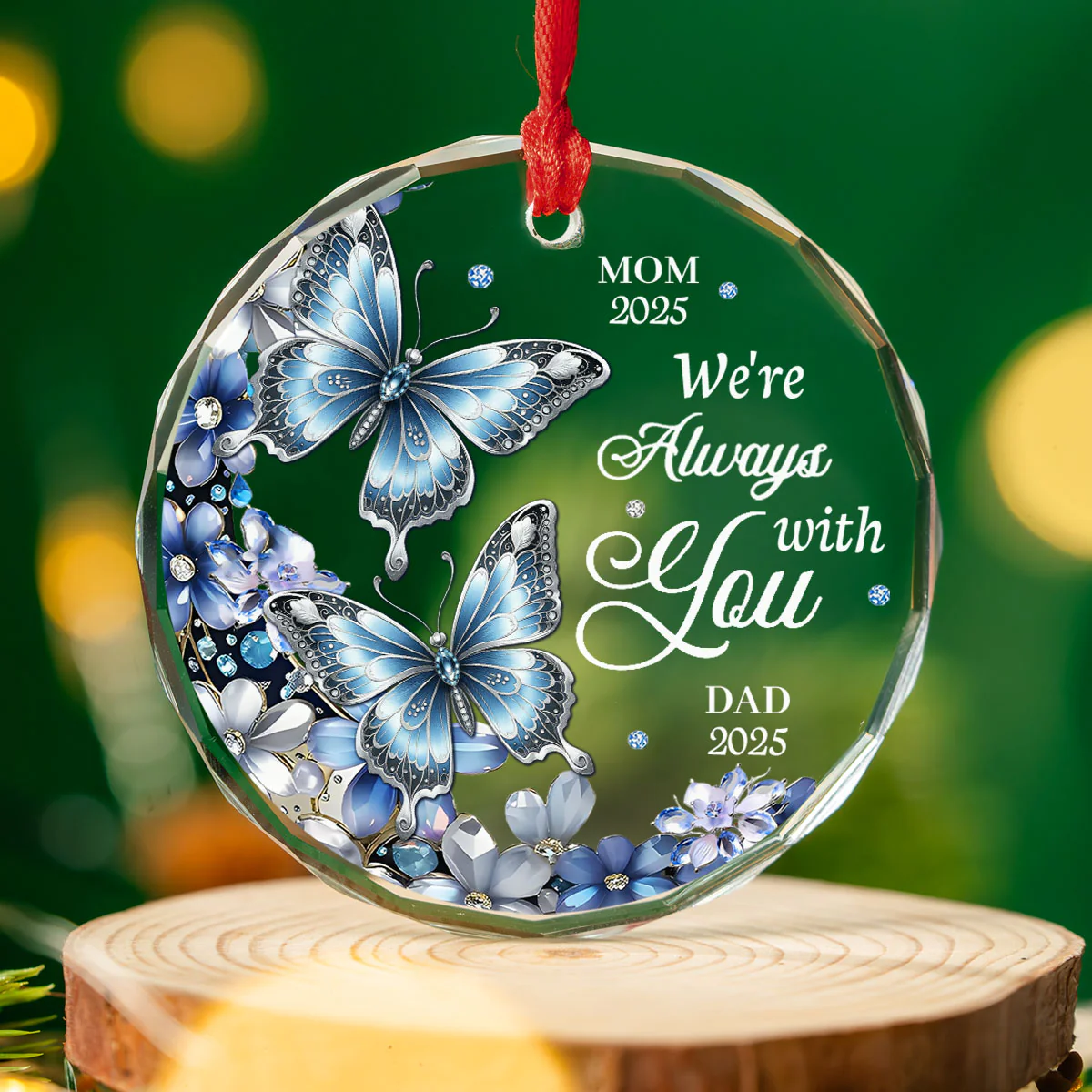 Im Always With You - Personalized Custom Glass Ornament - Image 3